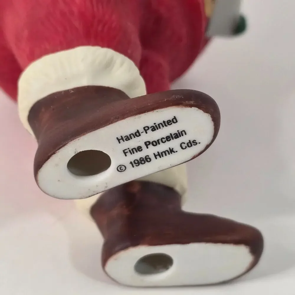 Vintage 1986 Hallmark Jolly St Nick Porcelain Santa Ornament